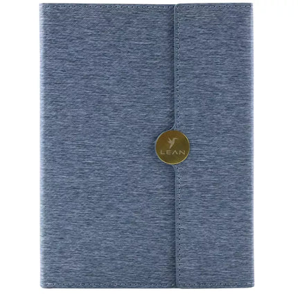 Magnetinis užrašų knygutė, biuro užrašų knygutė, A5 formato, su pilku viršeliu