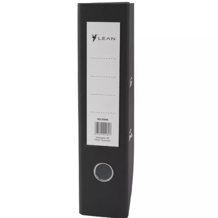 Dokumentų segtuvas A4/75 mm, svirtinis mechanizmas, juodas