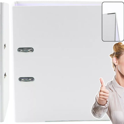 A4 formato dokumentų segtuvas / 75 mm svirties mechanizmas, baltas