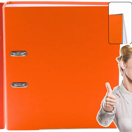 A4 formato segtuvas dokumentams, 75 mm, oranžinis