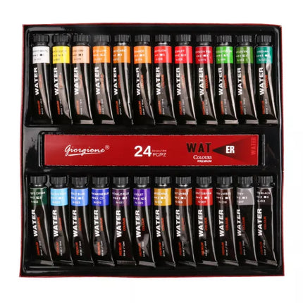 Akrilinių dažų rinkinys tūbelėse, 24 spalvos
