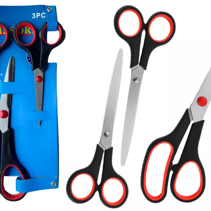 Kanceliarinių žirklių rinkinys Universalus 3 vnt.