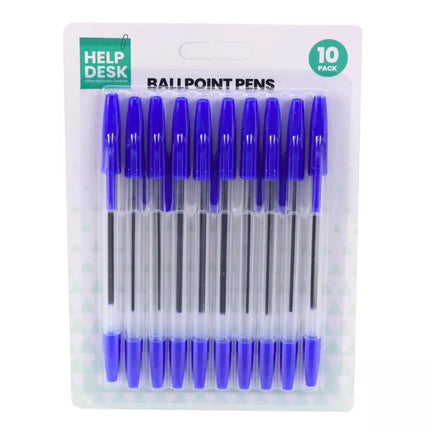 Klasikinių mėlynų rašiklių rinkinys 10 vnt.