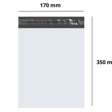Kurjerių folijos vokai, foliopakai, 100 vienetų, 170x350 mm