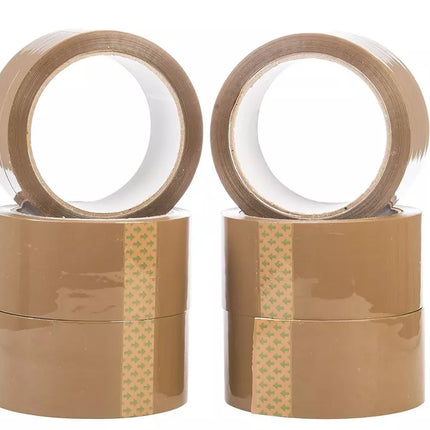 Rudas sintetinis guminis pakavimo lipni juosta 48MM*50M 54Yd stipri