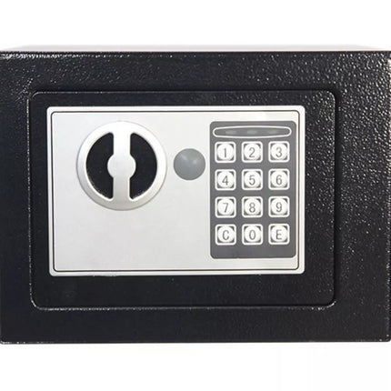 Elektroninis seifas su kodu, plieninis, juodas