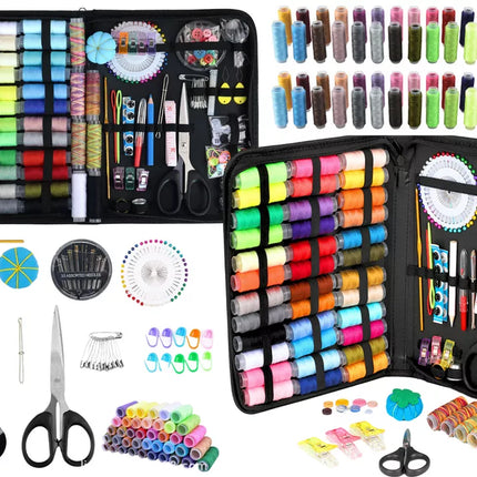 Didelis siuvimo rinkinys dėžutėje įrankių dėžėje 228el