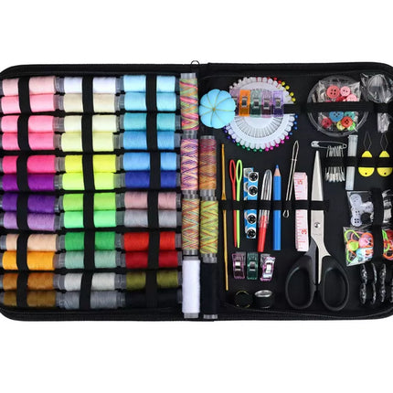 Didelis siuvimo rinkinys dėžutėje įrankių dėžėje 228el