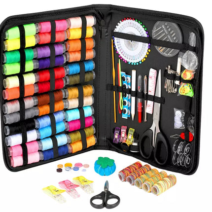 Didelis siuvimo rinkinys dėžutėje įrankių dėžėje 228el