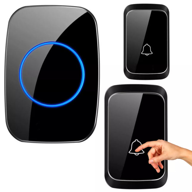 Belaidis vandeniui atsparus durų skambutis, 35 melodijos, 3 garsumo lygiai