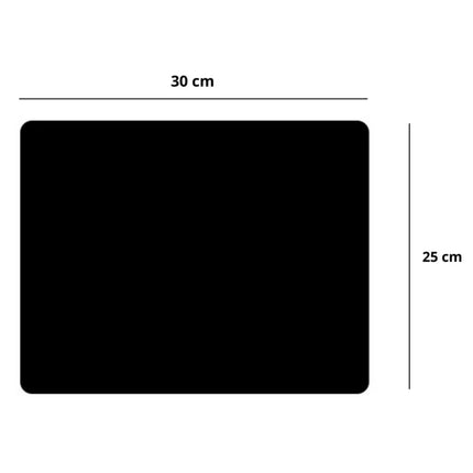 Neslystantis pelės kilimėlis, juodas, 30x25 cm