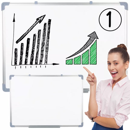 Magnetinė pakabinama lenta, skirta rašymui sausu rašikliu, balta, 90x60 cm