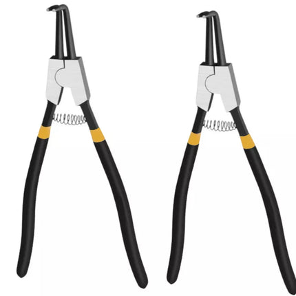 Žiedinių spaustukų replių rinkinys, lenktos tiesios, 4 vnt.