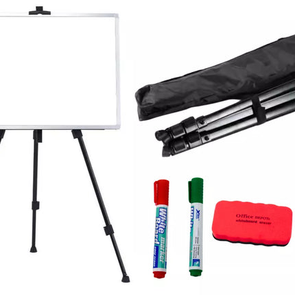 Magnetinė lenta su stovu, magnetų, žymeklių ir kempinės rinkinys