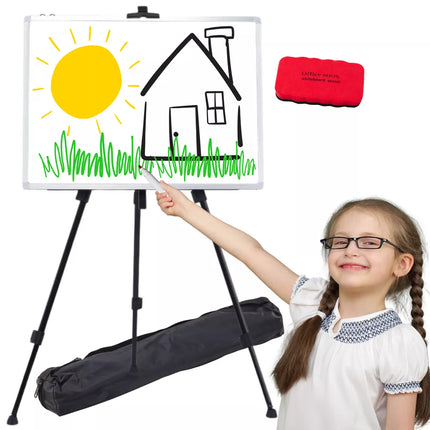 Magnetinė lenta su stovu, magnetų, žymeklių ir kempinės rinkinys