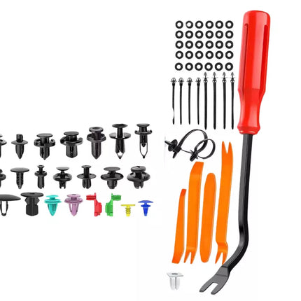 Automobilinių spaustukų rinkinys organizatoriuje, 23 dydžiai, 680 vnt.