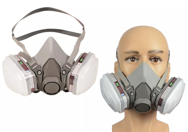 Pusiau kaukė nuo dažų dulkių su 2 anglies filtrais