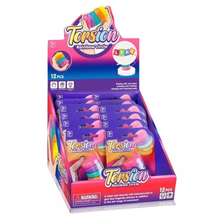 Sensorinis žaislas nuo streso „Vaivorykštės“ besisukantys ratukai