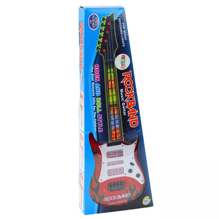 Elektrinė gitara vaikams, švieselės, melodijos, raudona