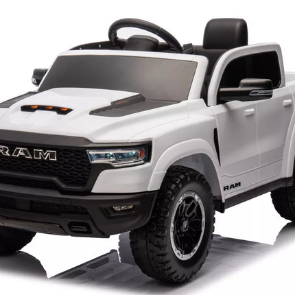 Akumuliatorinis automobilis ZB618 Dodge Ram Baltas