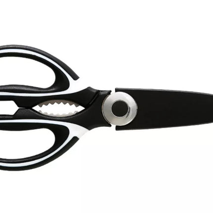 Daugiafunkcinės virtuvinės žirklės su neslystančiu ašmenų dangteliu