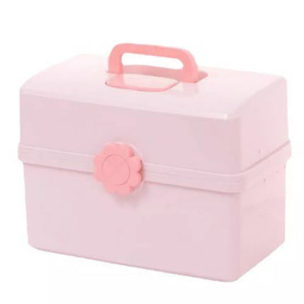 Papuošalų dėžutė kosmetikos reikmenims rožinė 29x16x16cm