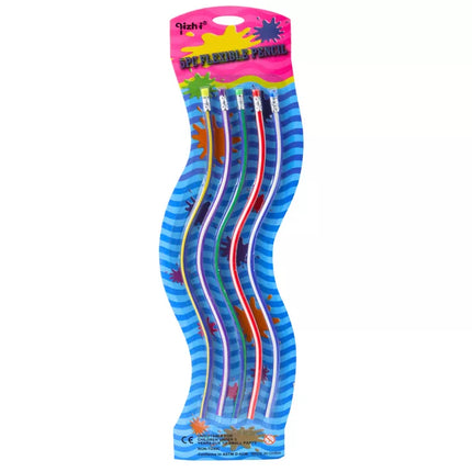 Lankstus pieštukas su trintuku, minkštas, lankstomas, 5 vnt., 30 cm