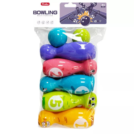 Boulingo rinkinys "Smiley" kamuoliai spalvoti 10 vnt.