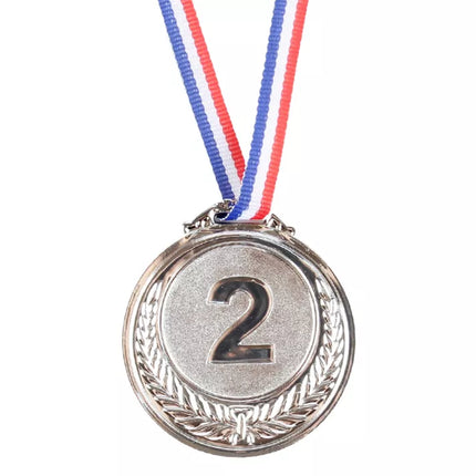 Sidabro medalis, antros vietos prizo trofėjus, cinkas, 6,5 cm