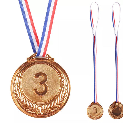 Bronzos medalis, pirmos vietos prizo trofėjus, cinkas, 6,5 cm