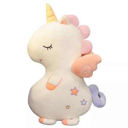 Pliušinis talismanas, mielas vienaragis, baltas, 50 cm