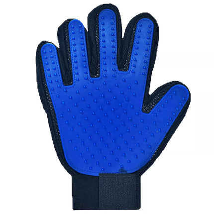 Šukavimo pirštinė su silikoniniais galiukais katėms ir šunims