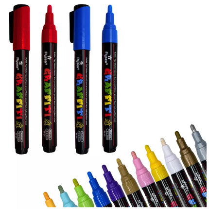 Akrilinių žymeklių rinkinys Intensyvios spalvos 12 vnt.