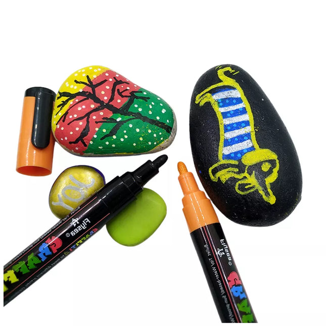 Akrilinių žymeklių rinkinys Intensyvios spalvos 12 vnt.