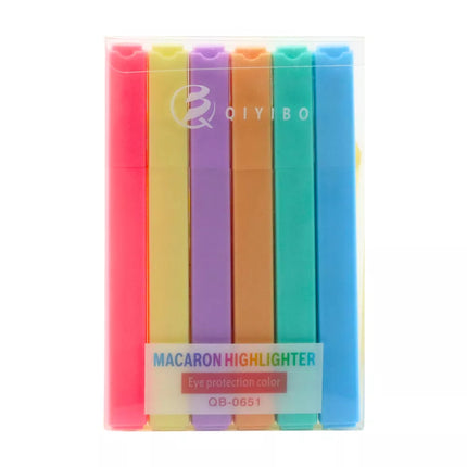 Žymeklių, spalvotų žymeklių rinkinys, skirtas biurui, mokyklai, 6 vnt.