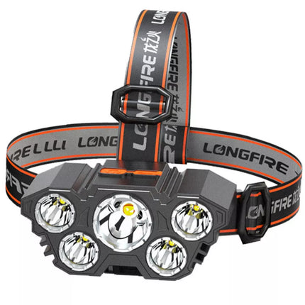 LED žibintas su 5 diodais, judesio davikliu ir 4 apšvietimo režimais