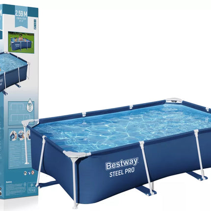Stačiakampis baseinas Rack Garden Pool, 259 x 170 x 61 cm, Bestway 56403
