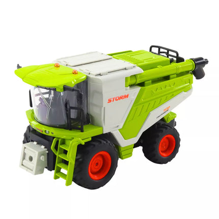 Nuotoliniu būdu valdomas kombainas su grūdų rinkimo priedu 2in1 RC Dūmų efektas 2.4G