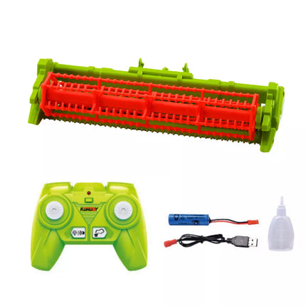 Nuotoliniu būdu valdomas kombainas su grūdų rinkimo priedu 2in1 RC Dūmų efektas 2.4G