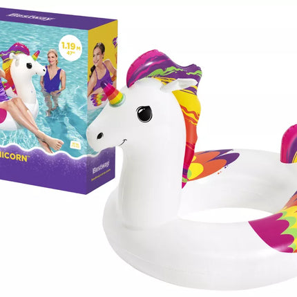 Pripučiamas vienaragis plaukimo ratas 119 x 91 cm Bestway 36159