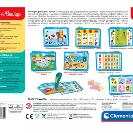 Kalbanti Rašiklis 500 Klausimų Lenkų Kalba Clementoni 50782