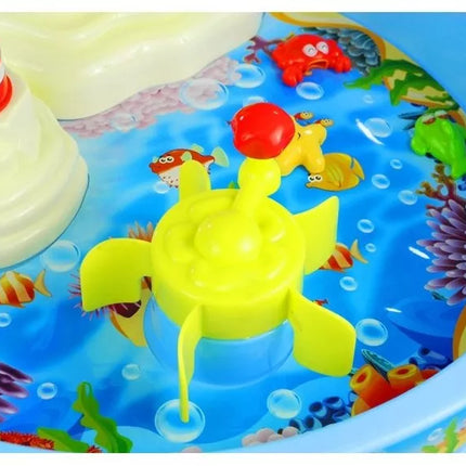 Spalvingas žvejybos staliukas su meškerėmis vaikams