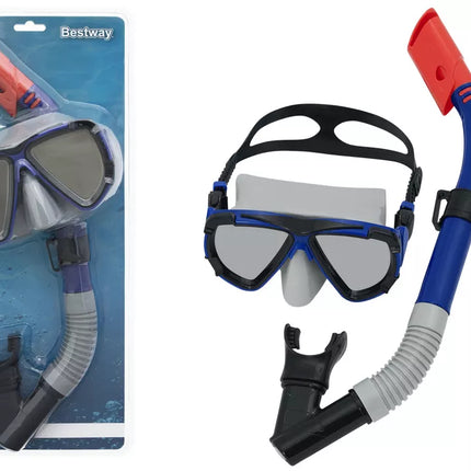 Nardymo komplektas, juoda kaukė, snorkelis Bestway 24053