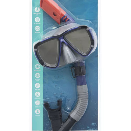 Nardymo komplektas, juoda kaukė, snorkelis Bestway 24053