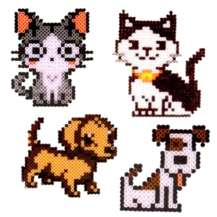 Mozaikinių karoliukų rinkinys šunys ir katės 6000 vnt.