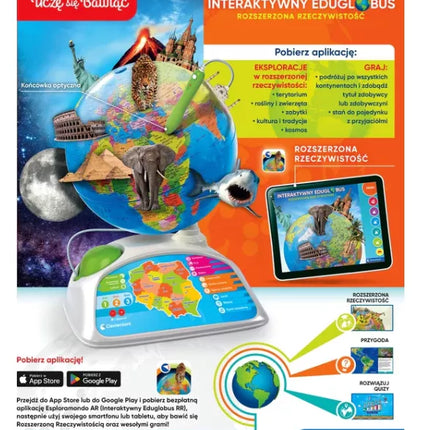 Interaktyvusis pasaulio rutulys ikimokyklinukams, lenkų kalba Clementoni 50757