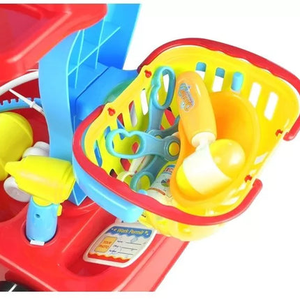 Medicinos vežimėlis su priedais, 22 elementai – įvairiaspalvis