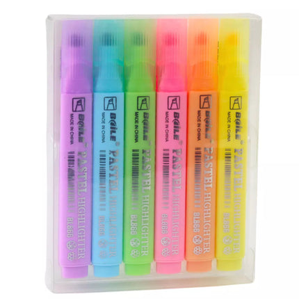 Žymeklių rinkinys mokyklai, biurui, spalvoti, 6 vnt.