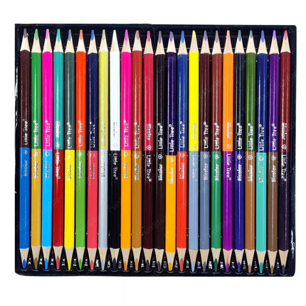 Dvipusių spalvotų trikampių kreidelių rinkinys mokyklai, 48 spalvos