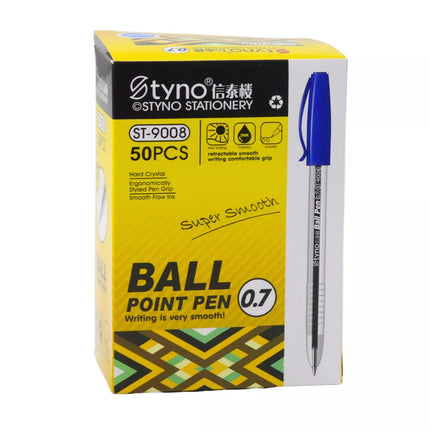 Tušinukas su dangteliu, mėlynas rašalas, galiukas 0,7 mm